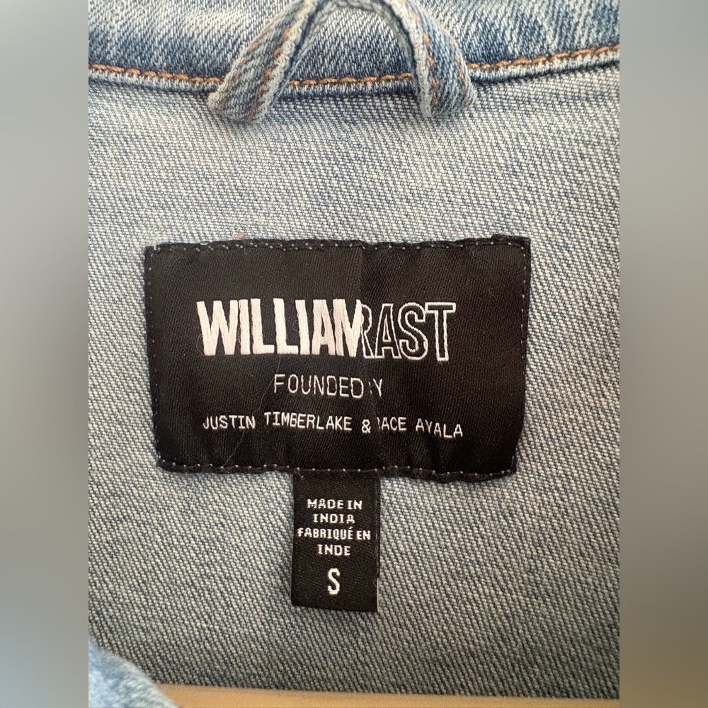 William Rast Sussex Embroidered Denim Jacket - Floral & Bee - Size S - Picture 3 of 4